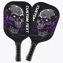 Load image into Gallery viewer, Custom Skull Pickleball Paddle For Men And Women, Halloween Pickleball Gifts | Purple IPHW7249