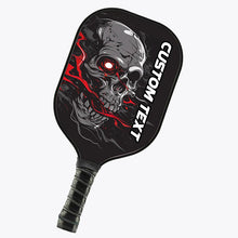 Load image into Gallery viewer, Custom Skull Pickleball Paddle For Men And Women, Halloween Pickleball Gifts | Red IPHW7250