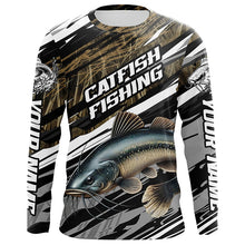 Load image into Gallery viewer, Catfish Fishing Custom Long Sleeve Tournament Fishing Shirts, Catfish Fishing Jerseys Grass Camo IPHW7020