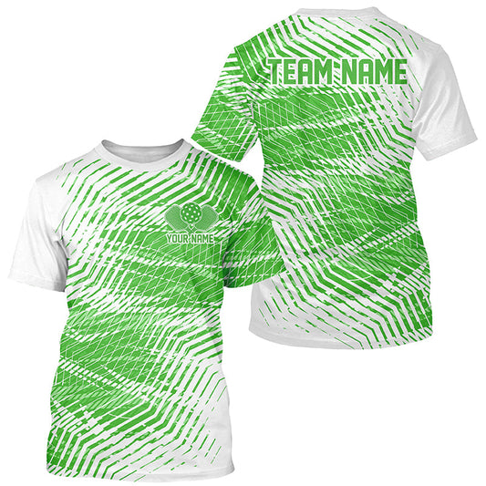 White And Green Custom Pickleball T-Shirts For Men, Pickleball Team Shirt Pickleball Clothing IPHW7786