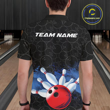 Load image into Gallery viewer, Custom Bowling Pattern Bowling Polo Team Shirts For Men, Bowling League Shirt IPHW9545
