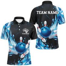 Load image into Gallery viewer, Ice Blue Custom Bowling Shirts For Men, Bowling Team Uniform Bowlers Outfits IPHW7596