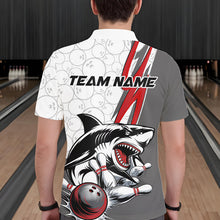 Load image into Gallery viewer, Custom Red Shark Bowling Polo Shirts For Men, Shark Bowling Team Tournament Outfits IPHW8728