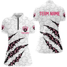 Load image into Gallery viewer, Custom Breast Cancer Pink Ribbon Ladies Bowling Shirts, Breast Cancer Awareness Team Jersey IPHW7045