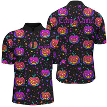 Load image into Gallery viewer, Colorful Pumpkins Custom Halloween Bowling Shirts For Men, Halloween Team Outfits Bowling Gift IPHW7602