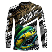 Load image into Gallery viewer, Personalized Mahi Mahi Fishing Long Sleeve Performance Shirts, Mahimahi Fishing Camo Jerseys IPHW6235