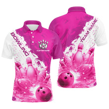 Load image into Gallery viewer, Pink Flame Strike Bowling Custom Team Shirts For Men And Women, Bowler Outfit Bowling Team Jersey IPHW6256