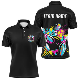 Personalized Colorful Bowling Team Shirts For Men And Women, Bowling Ball And Pins Bowling League Team Jerseys IPHW6573