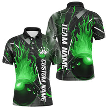 Load image into Gallery viewer, Custom Multi-Color Flame Bowling Ball Team Bowling Shirts For Men And Women, Bowling Tournament Jerseys For Bowlers IPHW6576