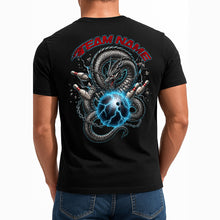 Load image into Gallery viewer, Custom Blue And Red Lightning Dragon Bowling T-Shirts For Men, Bold Team Outfit IPHW9060