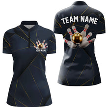 Load image into Gallery viewer, Custom Golden Bowling Shirts For Women, Flame Bowling Team Shirts Bowling Uniform IPHW7336