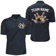 Load image into Gallery viewer, Custom Golden Bowling Shirts For Men, Flame Bowling Team Shirts Bowling Uniform IPHW7336