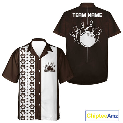 Custom Classic Retro Bowling Team  Shirt, Vintage Style Bowlers Outfits IPHW10073