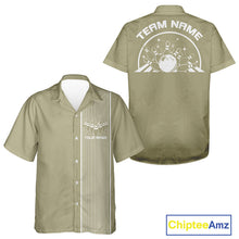 Load image into Gallery viewer, Custom Classic Striped Vintage Bowling Shirt, Retro Bowling Button Up Team Shirt IPHW10075