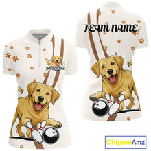 Load image into Gallery viewer, Custom Funny Labrador Retriever Dog Women Bowling Team Shirt, Dog Lovers Bowling Uniform IPHW10208