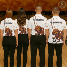 Load image into Gallery viewer, Custom Funny Poodle Dog Men Bowling Team Shirt, Dog Lovers Bowling Uniform IPHW10212