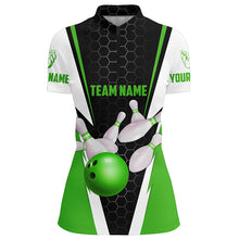 Load image into Gallery viewer, Bowling Shirts For Women Custom Name And Team Name Strike Bowling Ball And Pins, Team Bowling Shirts IPHW4945