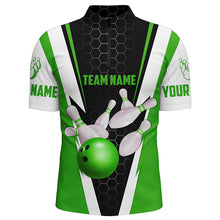 Load image into Gallery viewer, Bowling Shirts For Men Custom Name And Team Name Strike Bowling Ball And Pins, Team Bowling Shirts IPHW4945