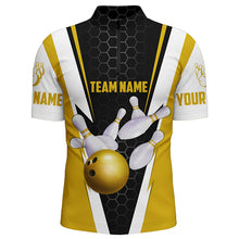 Load image into Gallery viewer, Bowling Shirts For Men Custom Name And Team Name Strike Bowling Ball And Pins, Team Bowling Shirts IPHW4947