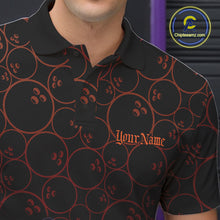 Load image into Gallery viewer, Custom Funny Skeleton Bowling Polo Shirts For Men, Halloween Bowling Team Outfit IPHW9604