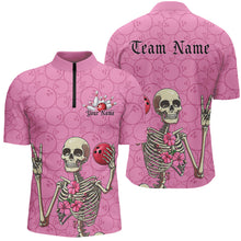 Load image into Gallery viewer, Custom Pink Halloween Bowling Shirts For Men, Funny Halloween Bowling Outfits IPHW7653