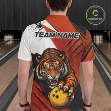 Load image into Gallery viewer, Custom Tiger Bowling Team Polo Shirts For Men, Tiger Claw Bowling Jerseys IPHW9026