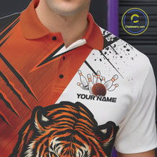 Load image into Gallery viewer, Custom Tiger Bowling Team Polo Shirts For Men, Tiger Claw Bowling Jerseys IPHW9026