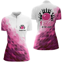 Load image into Gallery viewer, Custom Bowling Shirts For Women, Queens Of The Lanes Bowling Team Jerseys IPHW4955