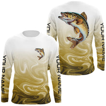 Load image into Gallery viewer, Custom Walleye Long Sleveeve Tournament Camo Fishing Shirts, Walleye Fishing Jerseys IPHW6041