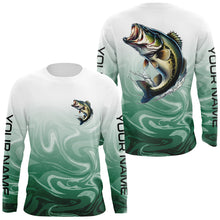 Load image into Gallery viewer, Custom Largemouth Bass Long Sleveeve Tournament Camo Fishing Shirts, Bass Fishing Jerseys IPHW6042