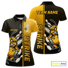 Load image into Gallery viewer, Custom Strike Bee Bowling Polo Shirts For Women, Bee Bowling Team Bowlers Outfit IPHW9047