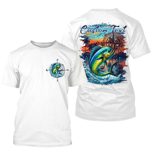 Custom Mahi Mahi Fishing Long Seeve Sport Fishing Shirts, Saltwater Performance Fishing Shirt IPHW7070