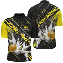Load image into Gallery viewer, Gold Strike Bowling Custom Team Shirts For Men And Women, Bowling League Outfits For Bowlers IPHW6335