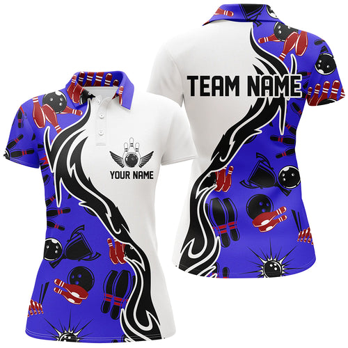 Custom Bowling Shirts For Women, Personalized Bowling Team Jerseys Bowling Pattern IPHW4957