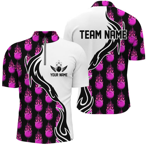 Custom Bowling Shirts For Men And Women, Personalized Bowling Team Jerseys Bowling Pattern IPHW4961