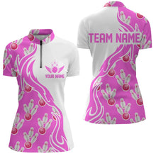 Load image into Gallery viewer, Custom Bowling Shirts For Women, Personalized Bowling Team Jerseys Bowling Pattern IPHW4963