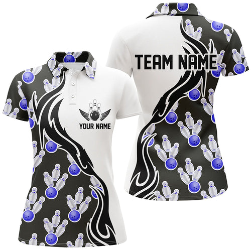 Custom Bowling Shirts For Women, Personalized Bowling Team Jerseys Bowling Pattern IPHW4964