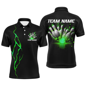 Multi-Color Flame Thunder Custom Bowling Shirts With Name, Bowling League Shirts For Team Bowlers Outfits IPHW6598