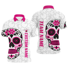 Load image into Gallery viewer, Custom Multi-Color Sugar Skull Tattoo Bowling Shirts For Men And Women, Custom Bowling Tournament Team Shirts IPHW6603