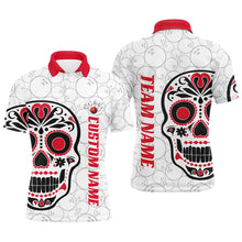 Load image into Gallery viewer, Custom Multi-Color Sugar Skull Tattoo Bowling Shirts For Men And Women, Custom Bowling Tournament Team Shirts IPHW6604