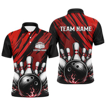 Load image into Gallery viewer, Custom Red Strike Bowling Team Jerseys For Men And Women, Unisex 10 Pin Bowling Tournament Shirts IPHW6058