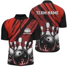 Load image into Gallery viewer, Custom Red Strike Bowling Team Jerseys For Men And Women, Unisex 10 Pin Bowling Tournament Shirts IPHW6058