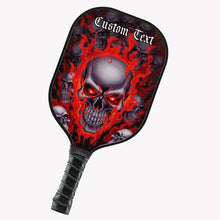 Load image into Gallery viewer, Custom Red Flame Skull Pickleball Paddle For Men And Women, Halloween Pickleball Paddles Pickleball Gifts IPHW7477