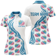 Load image into Gallery viewer, Custom Watercolor Pickleball Shirts For Women, Blue And Pink Pickleball Outfit For Team IPHW6935