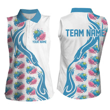 Load image into Gallery viewer, Custom Watercolor Pickleball Shirts For Women, Blue And Pink Pickleball Outfit For Team IPHW6935