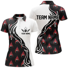 Load image into Gallery viewer, Custom Red Flame Bowling Shirt For Women, Outfit Bowling Custom Bowling Team Uniforms IPHW6950