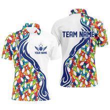 Load image into Gallery viewer, Colorful Tie Dye Bowling Pins Custom Bowling Shirts For Men, Flame Bowling Jerseys IPHW6952