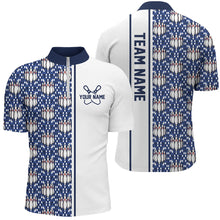 Load image into Gallery viewer, Blue Argyle Custom Bowling Polo Shirts For Men And Women, Custom Bowling Uniforms IPHW6964