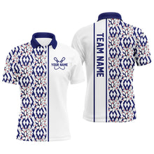 Load image into Gallery viewer, Blue Argyle Custom Bowling Polo Shirts For Men And Women, Custom Bowling Uniforms IPHW6966