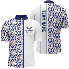 Load image into Gallery viewer, Blue Argyle Custom Bowling Polo Shirts For Men And Women, Custom Bowling Uniforms IPHW6966